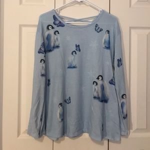 Blue Long Sleeve Justice Shirt